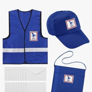 Blue Mail Carrier Costume Set
